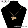 34201 xuping encanto neutro animal elefante chapado en oro colgante